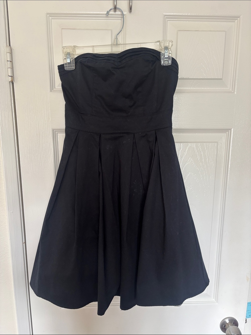 Strapless Black Fit-and-Flare Dress